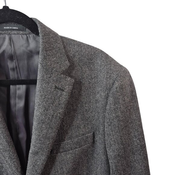 Lauren Ralph Lauren Mens Blazer Jacket Size 44 Slim Fit Wool Black Label Career - Picture 12 of 12